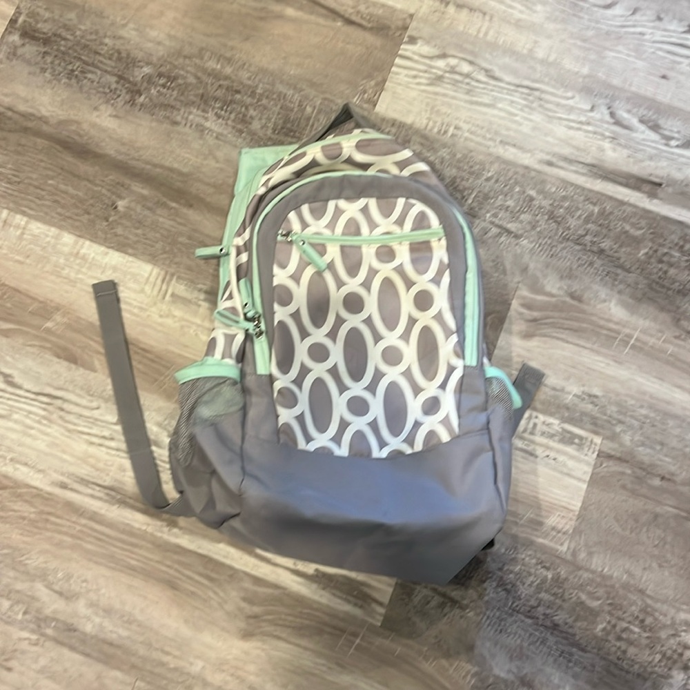 School backpack with laptop sleeve inside